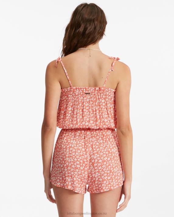 Women Rose Clay Billabong Yours Truly Romper 80P82285