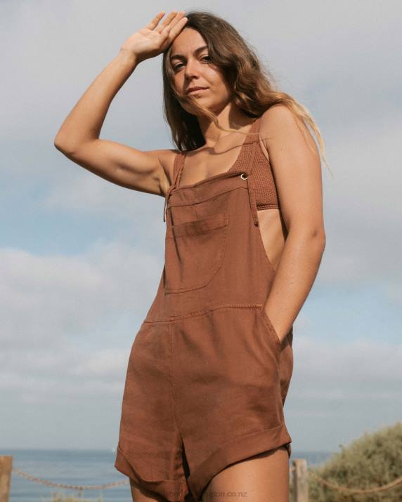 Women Toasted Coconut Billabong Wild Pursuit Romper 80P81324