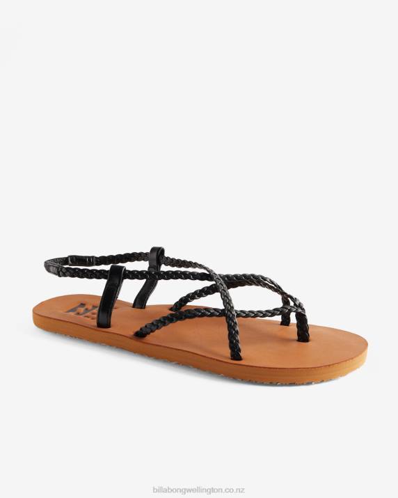 Women Off Black Billabong Crossing By Braided Sandals 80P82489