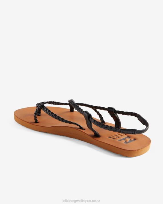 Women Off Black Billabong Crossing By Braided Sandals 80P82489