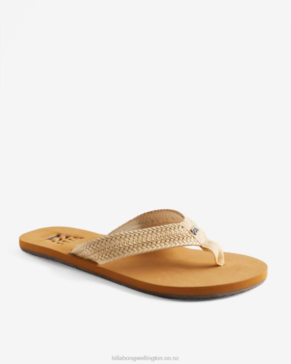 Women White Cap Billabong Kai Braided Sandals 80P82493