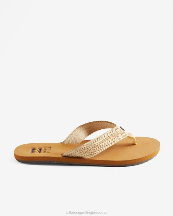 Women White Cap Billabong Kai Braided Sandals 80P82493