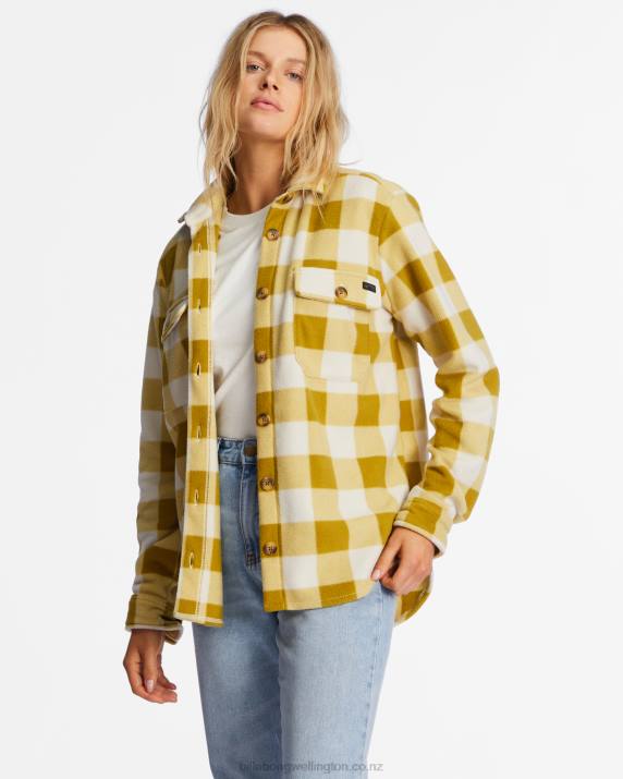 Women Fresh Moss Billabong A/Div Forge Fleece Flannel Shacket 80P82210