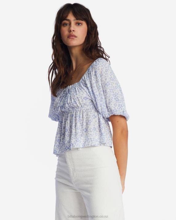 Women Good Tides Billabong You Wish Cropped Shirt 80P82142