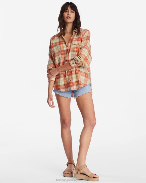 Women Multi Billabong Best Time Long Sleeve Shirt 80P82130