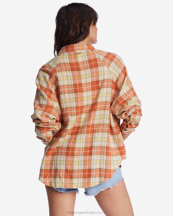 Women Multi Billabong Best Time Long Sleeve Shirt 80P82130