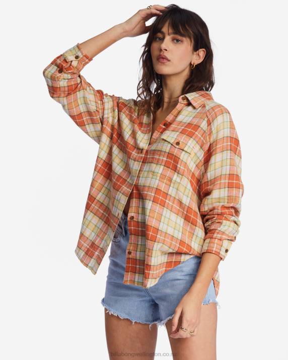 Women Multi Billabong Best Time Long Sleeve Shirt 80P82130