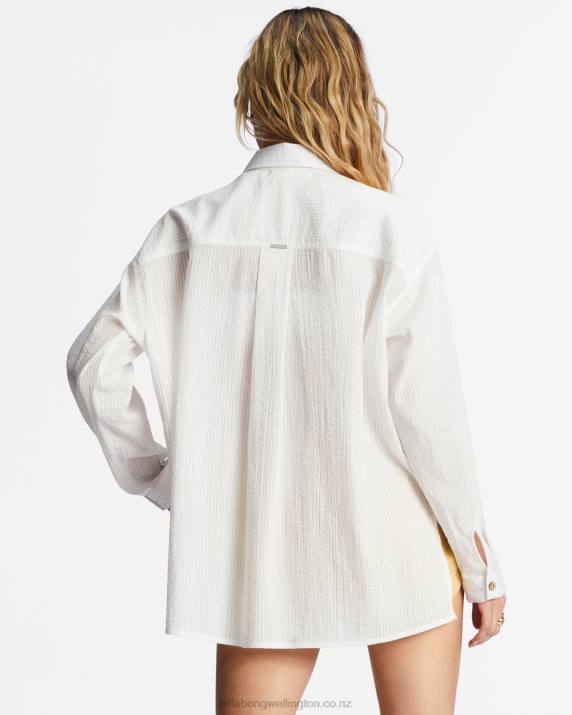 Women Salt Crystal Billabong In The Tide Long Sleeve Shirt 80P82102