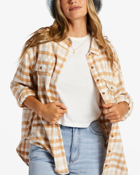 Women Truffle Billabong So Stoked Long Sleeve Shirt 80P82076