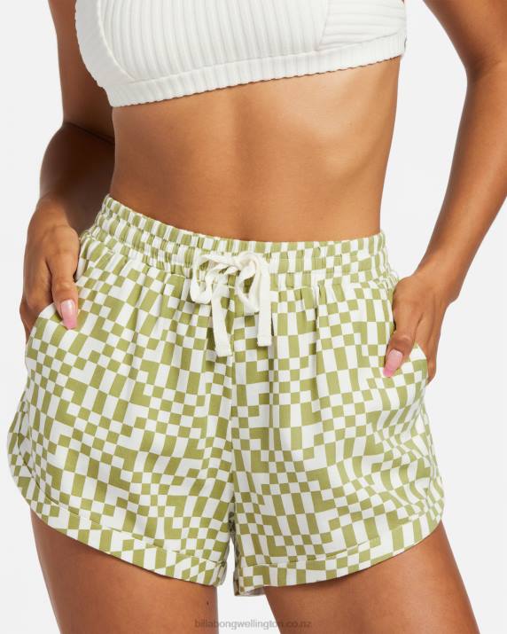 Women Avocado Billabong Road Trippin Shorts 80P81784