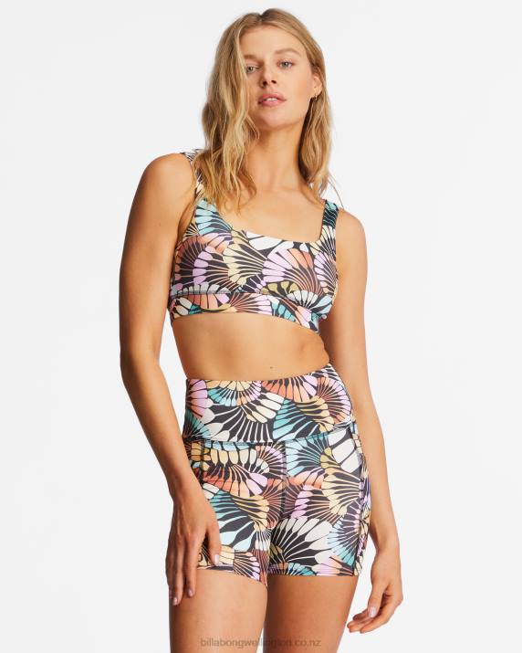 Women Black Multi Billabong A/Div Summit 5 Bike Shorts 80P81354