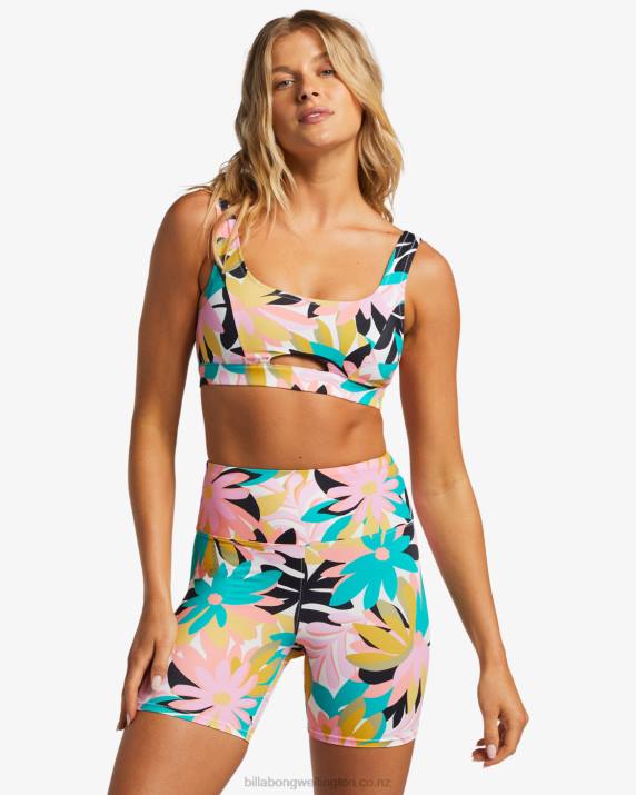 Women Black Multi Billabong Drifter Bike Shorts 80P82549
