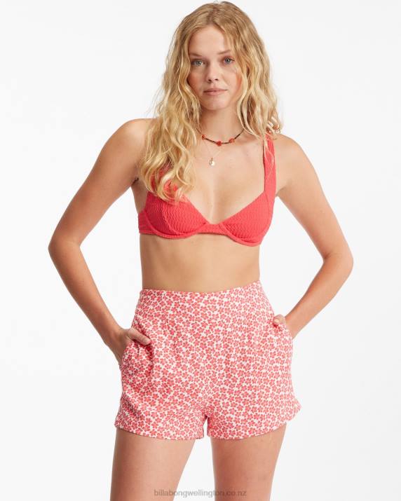 Women Fuego Billabong Set Me Up Short High-Waisted Shorts 80P82239