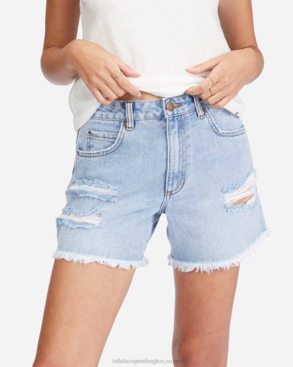 Women Indigo Rinse Billabong How Bout That Denim Shorts 80P82267