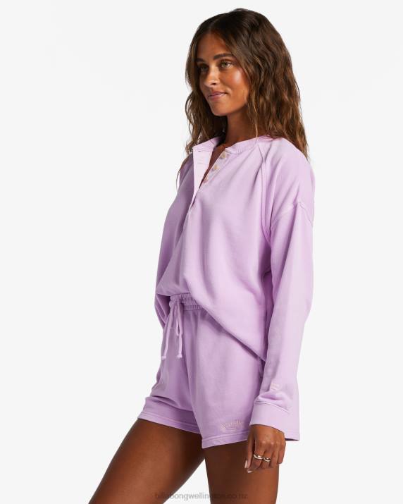 Women Lilac Dream Billabong Surf Classic Sweat Shorts 80P82013