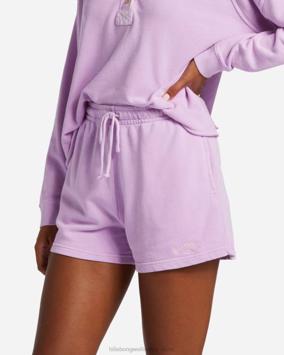 Women Lilac Dream Billabong Surf Classic Sweat Shorts 80P82013