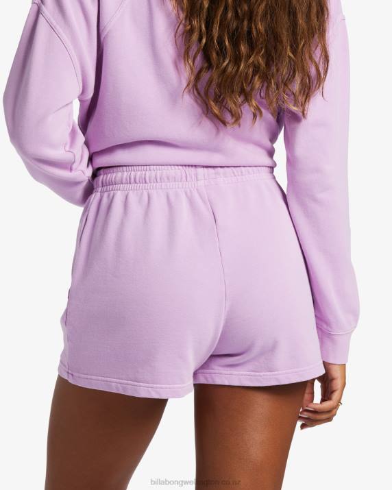 Women Lilac Dream Billabong Surf Classic Sweat Shorts 80P82013