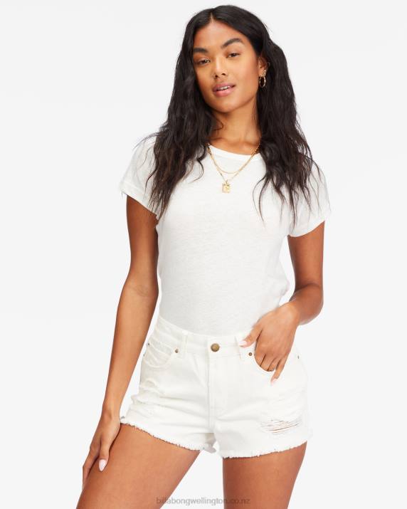 Women Salt Crystal Billabong Drift Away Frayed Shorts 80P82263