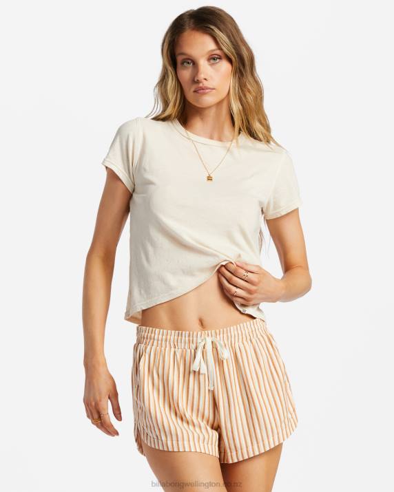 Women So Tan Billabong Road Trippin Elastic Waist Shorts 80P81816