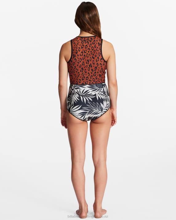 Women Spotted Billabong 1/1 Sol Sistah Shorty Spring Suit 80P81713