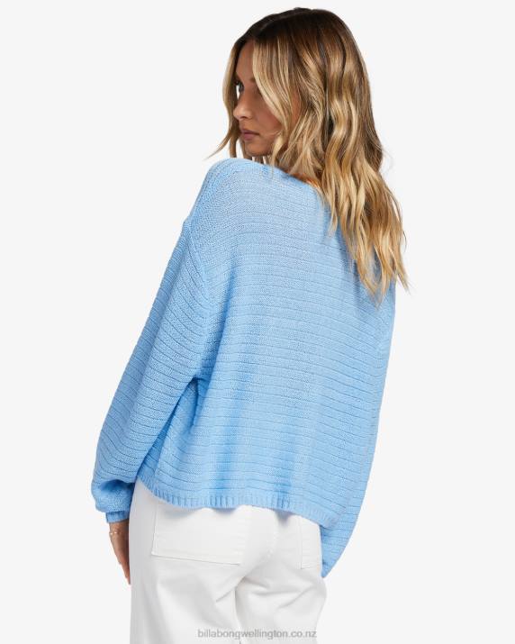 Women Blue Daze Billabong Every Day Pullover Sweater 80P81847