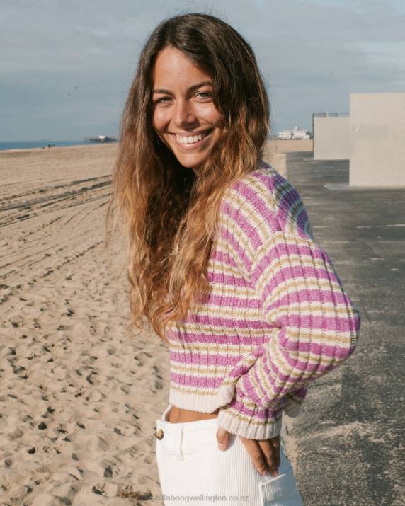 Women Bright Orchid Billabong In A Daze Cozy Sweater 80P82194
