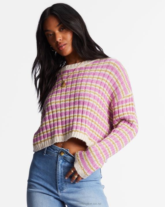 Women Bright Orchid Billabong In A Daze Cozy Sweater 80P82194