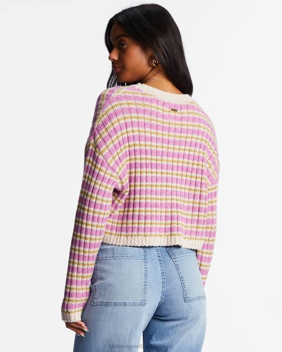 Women Bright Orchid Billabong In A Daze Cozy Sweater 80P82194