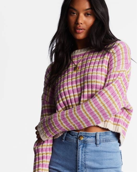 Women Bright Orchid Billabong In A Daze Cozy Sweater 80P82194