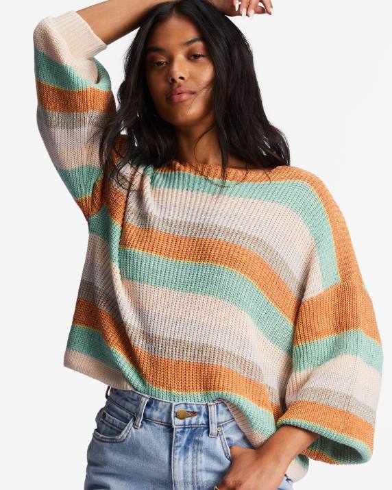 Women Multi Billabong Spaced Out Pullover Sweater 80P82170