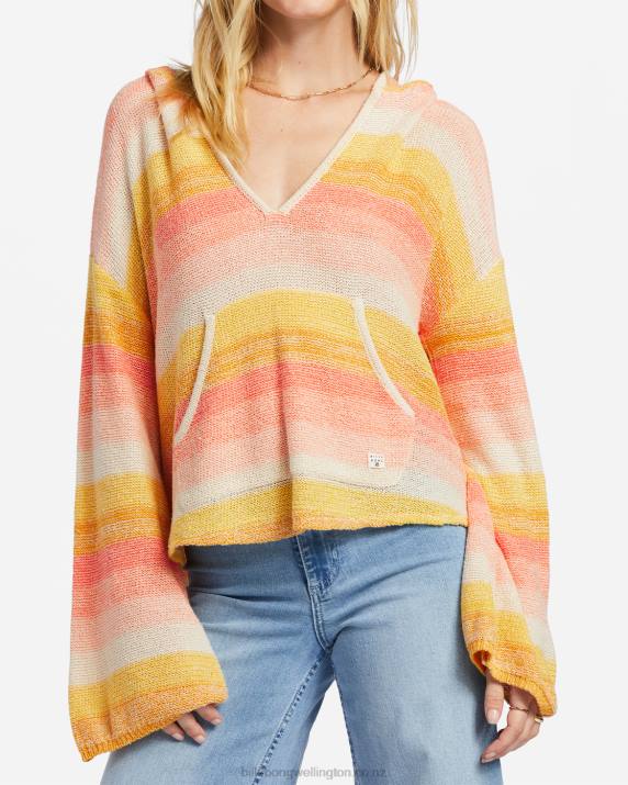 Women Peach Pie Billabong Baja Beach Hooded Sweater 80P81862