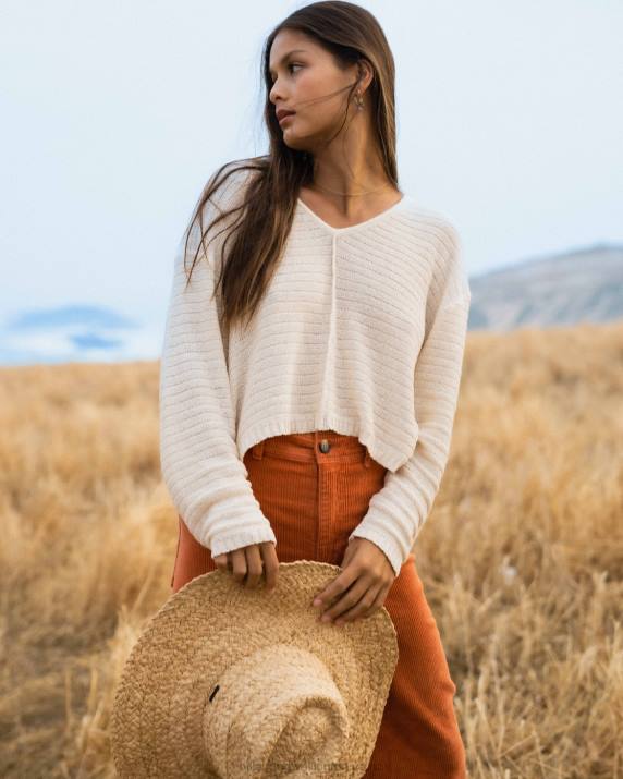 Women White Cap Billabong Every Day Pullover Sweater 80P82014
