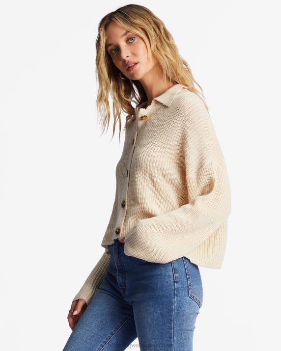Women White Cap Billabong Stay Current Cozy Sweater 80P82153
