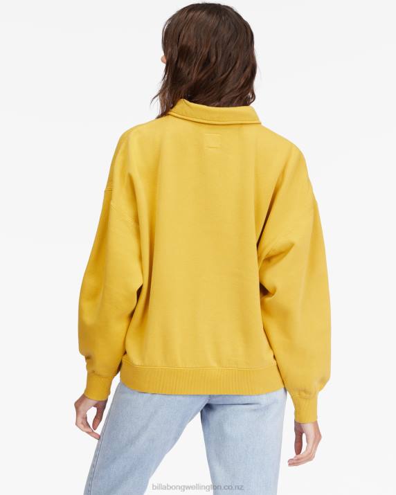 Women Golden Touch Billabong Lost Time Pullover Sweatshirt 80P82259
