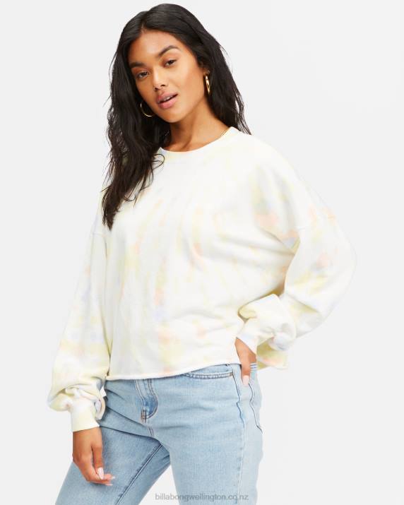 Women Multi Billabong Dreamy Hues Crewneck Sweatshirt 80P82343