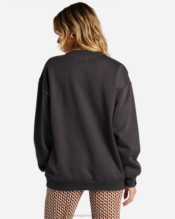 Women Off Black Billabong Energy And Wisdom Sweatshirt 80P82029
