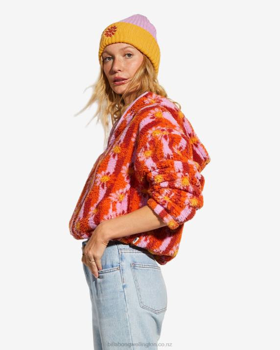 Women Orange KissBillabong x Smiley Cozy Smiles Sweatshirt 80P82186