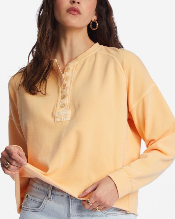 Women Peach Punch Billabong Keep Talking Sweatshirt 80P81932