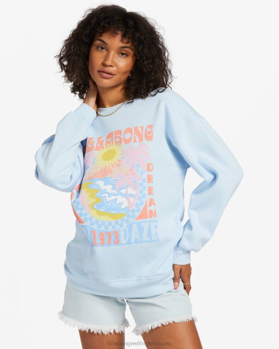 Women Rain Drop Billabong Beach Dreams Sweatshirt 80P81887