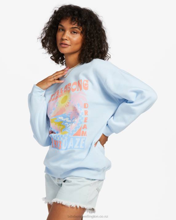 Women Rain Drop Billabong Beach Dreams Sweatshirt 80P81887