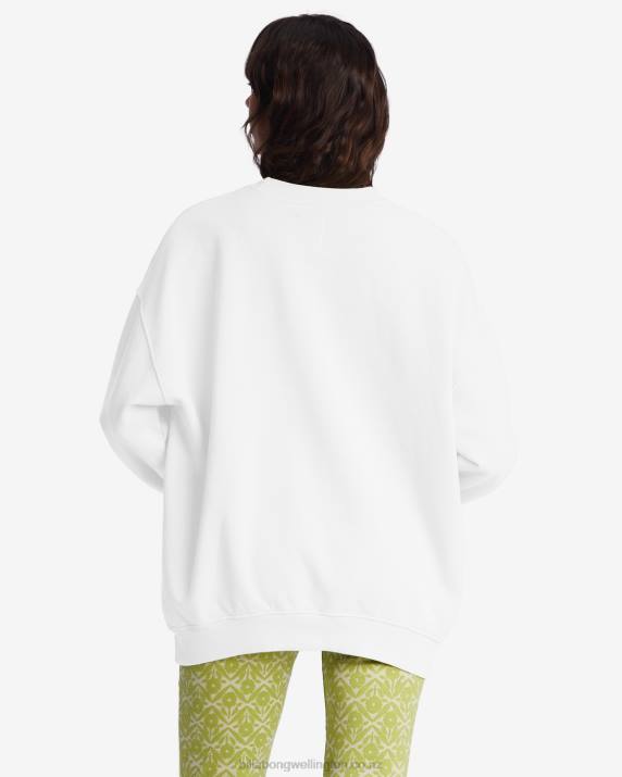 Women Salt Crystal Billabong Ride In Oversized Crewneck Sweatshirt 80P81967