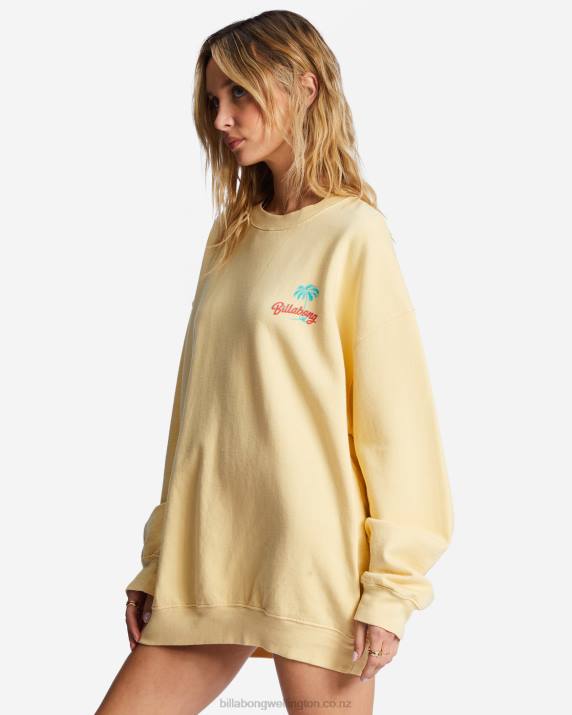 Women Sol Rise Billabong Ride In Oversized Crewneck Sweatshirt 80P81988
