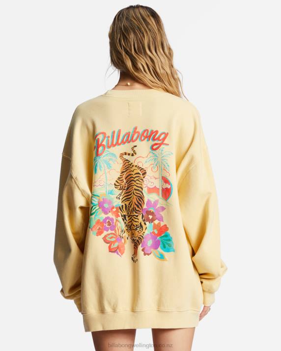 Women Sol Rise Billabong Ride In Oversized Crewneck Sweatshirt 80P81988