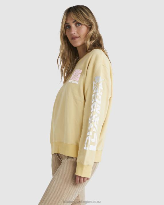 Women Sol Rise Billabong Tiki Ride Brooklyn Sweatshirt 80P81835