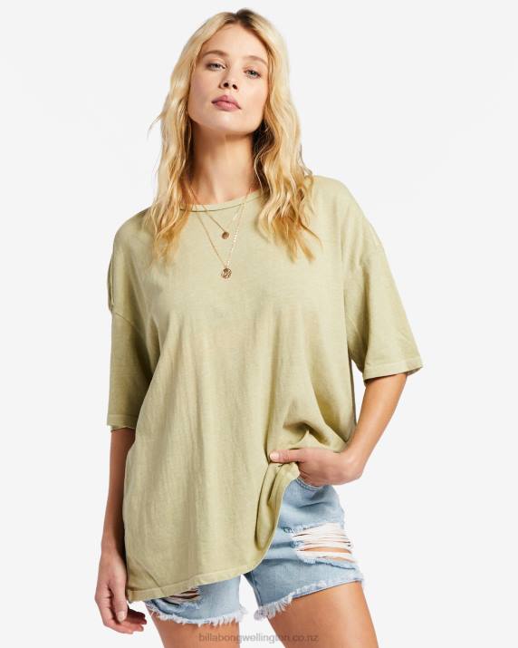 Women Avocado Billabong Essentials True Boy T-Shirt 80P81989