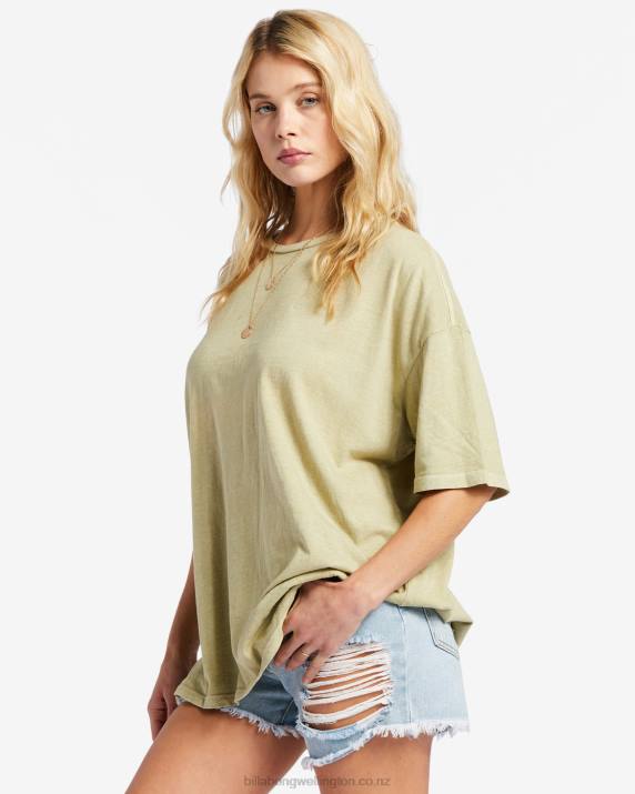 Women Avocado Billabong Essentials True Boy T-Shirt 80P81989