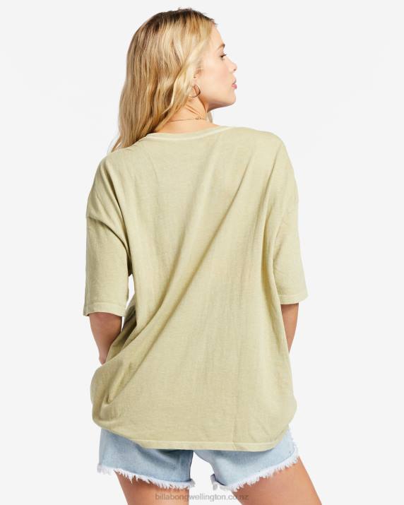 Women Avocado Billabong Essentials True Boy T-Shirt 80P81989
