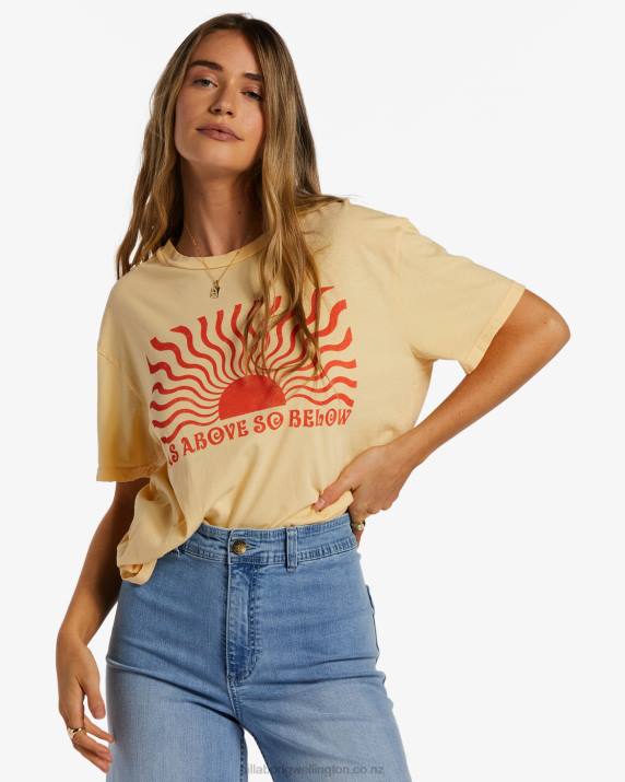 Women Buttermilk Billabong As Above So Below T-Shirt 80P82026