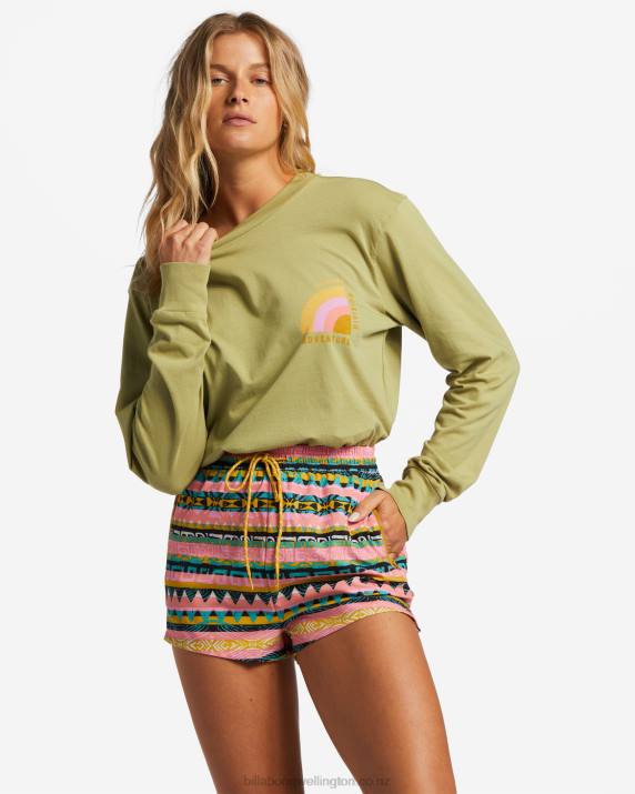 Women Cedar Billabong A/Div Long Sleeve T-Shirt 80P81845