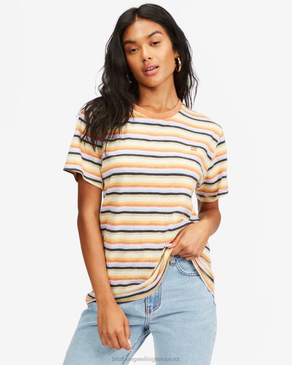 Women Multico Billabong Take A Trip Striped T-Shirt 80P82308